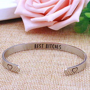 Best Bitches Bracelet/Cuff/Bangle-Silver